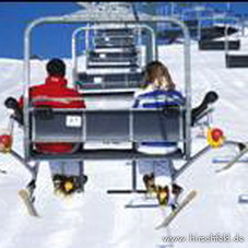 Snowbike Sessellift fahren! Action Snowbike!