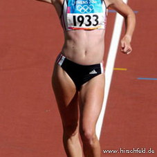 Melanie Seeger in Athen 2004 Race-Walking mit Melanie Seeger
