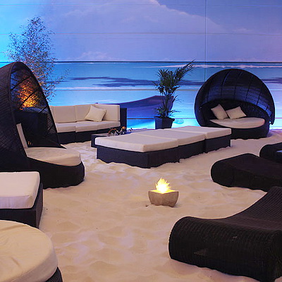 Beachlounge im Sand Ein Tag am Strand – Incentive in Hamburg