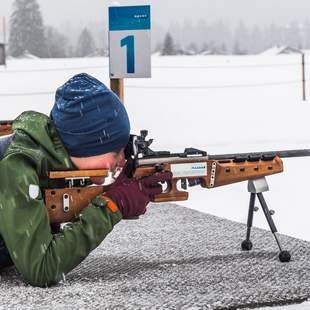 Biathlonspaß in Oberhof im Thüringer Wald