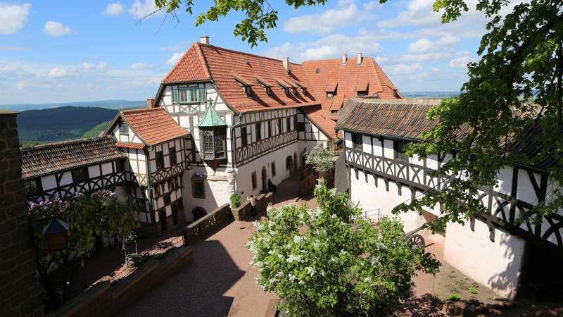 Burghof der Wartburg Incentive-Reise, Wartburg, Eisenach, Thüringen