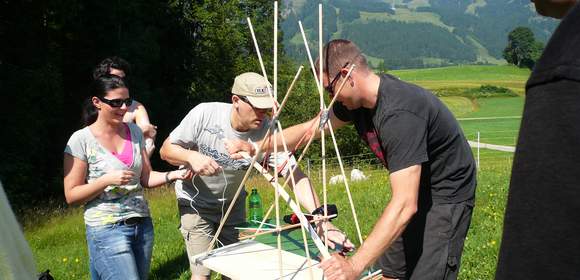 Der Eierkatapultbau