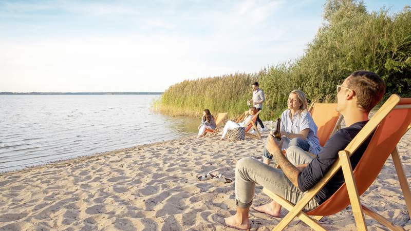 Strand, Sundowner, Fleesensee, Teamevent, Sektempfang, Aperitif