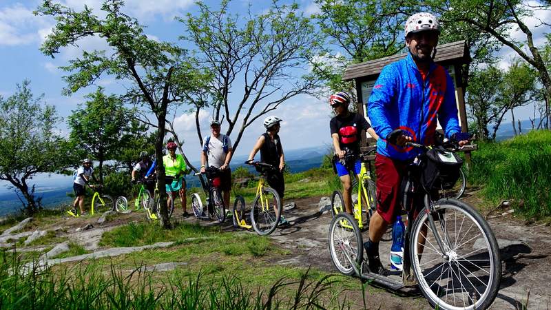 Roller Downhill Fahrt