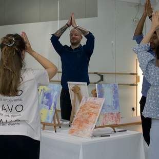 Yoga und Malen Team Workshop Firmenevent