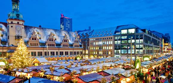 Durch die weihnachtlichen Passagen in Leipzig