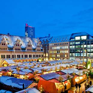 Durch die weihnachtlichen Passagen in Leipzig