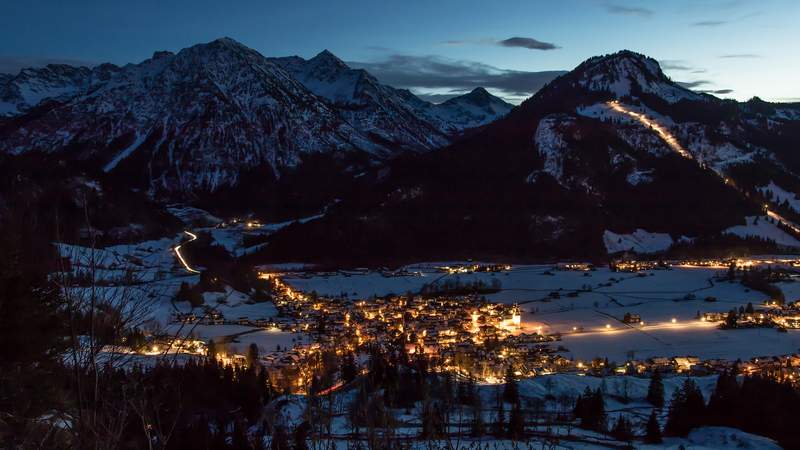 Schlittenfahren Allgäu Bad Hindelang