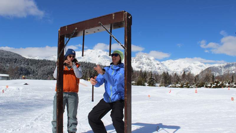 Team-Erlebnis im Schnee