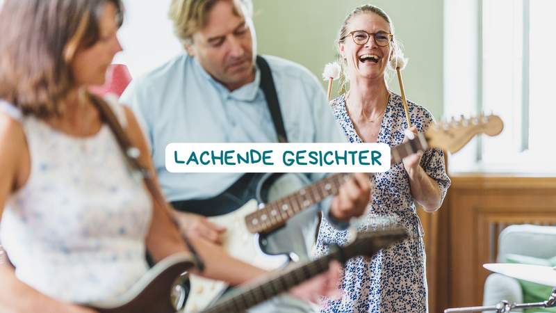 Lachende Gesichter Bandworkshop