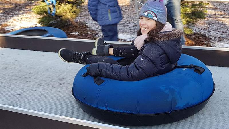 mobile rodelbahn, winter, weihnacht, firmenweihnacht