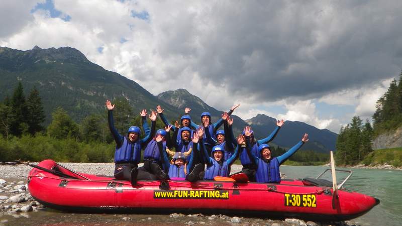 Ganztägige Raftingtour auf dem Lech