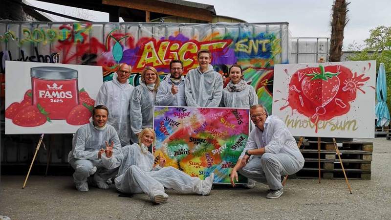 Gemeinsam Graffiti sprayen hoponopo Graffiti sprayen