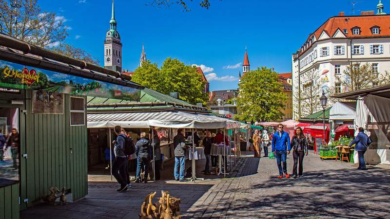 Viktualienmarkt München Viktualienmarkt in München