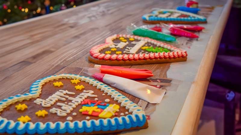 Lebkuchenherzen gestalten, Weihnachtsfeier, Weihnachtsevent