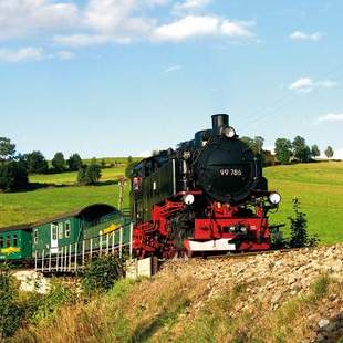 Fahrt mit der Fichtelbergbahn Erlebnis Fichtelbergbahn in Oberwiesenthal