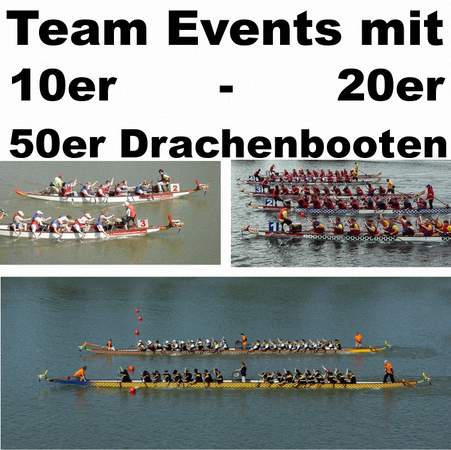 Team Events mit 10er, 20er und 50er Drachenbooten, drachenboot, dragon boat, event, drachenbootfahren, drachenbootrennen, rennen, fahren, paddeln