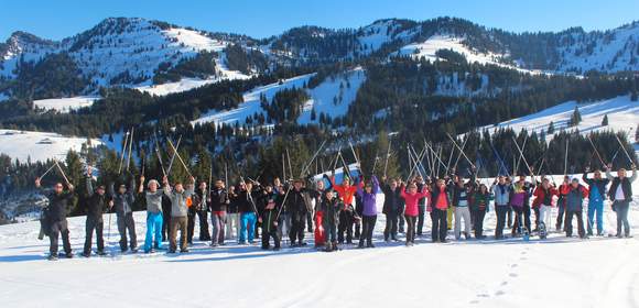 Allgäuer Winter-Teamchallenge am Event-Stadel