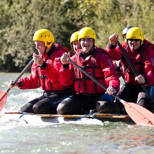 Floßbau Teamevent in Lenggries