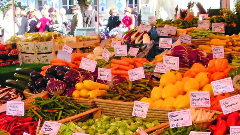 Gemüse auf dem Viktualienmarkt Gemüse auf dem Viktualienmarkt