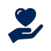 Full Service Icon Herz und Hand