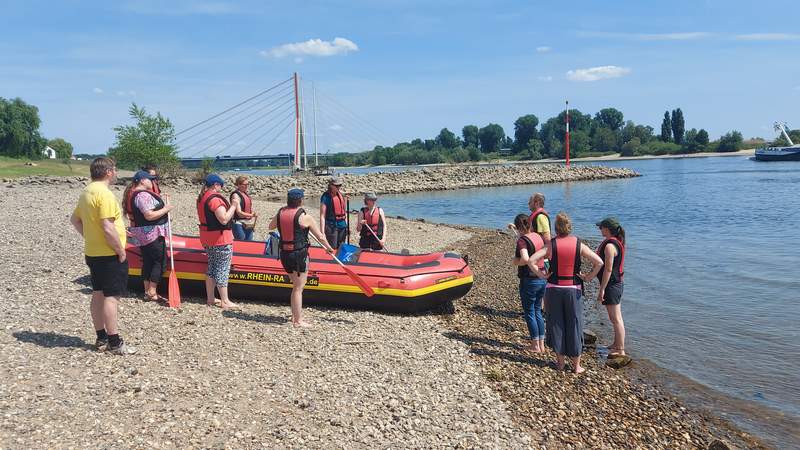 Rafting auf dem Rhein