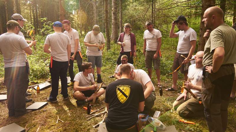 Gruppe im Camp