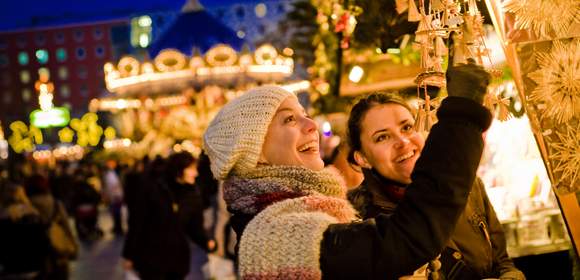 Lichter, Gruppe, Weihnachten, Markt, Baumschmuck