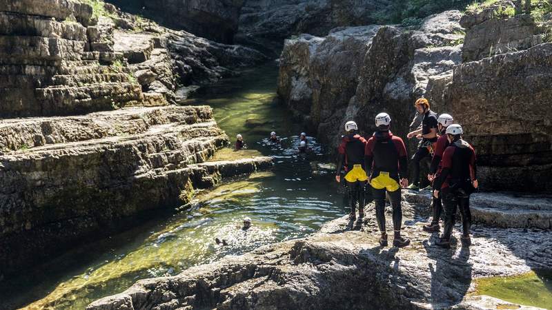 Canyoning, Rafting, White Water Rafting, Sprünge, Schlucht