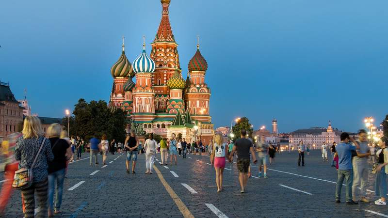 St. Basilius Kathedrale auf dem Roten Platz in Moskau