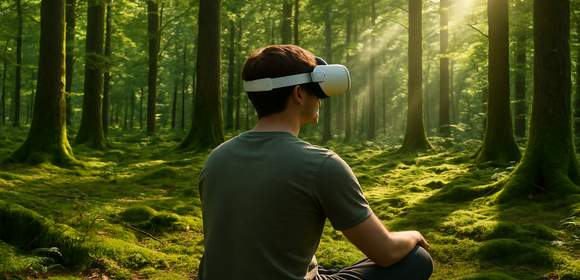 Waldbaden, Gesundheit, Entspannung, BGM, VR, Virtual Reality, Health Tech
