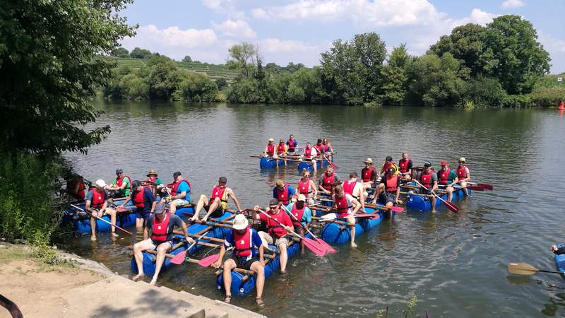 Teamevent Floßbau/Floßfahrt Lauffen am Neckar