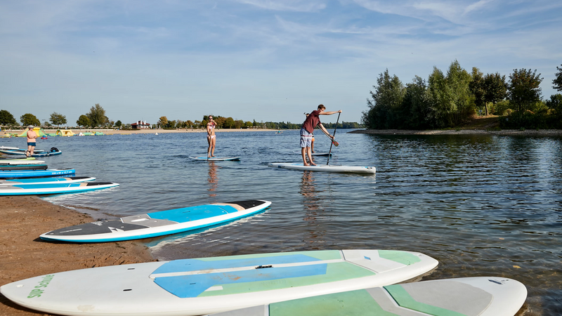 SUP-Spaß auf der Xantener Südsee