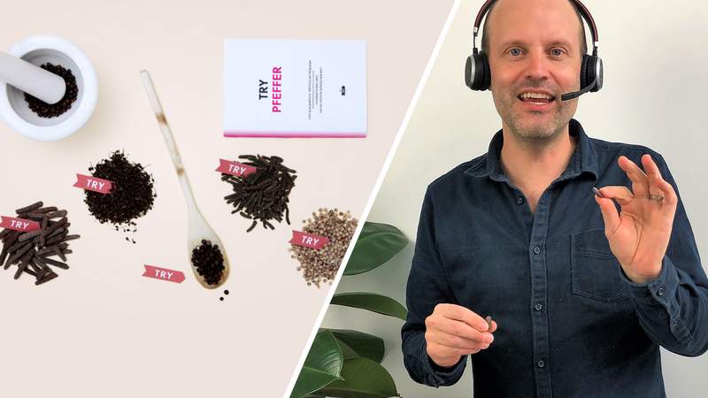 Willkommen beim Pfeffer-Tasting mit TRY FOODS Online Pfeffer-Tasting