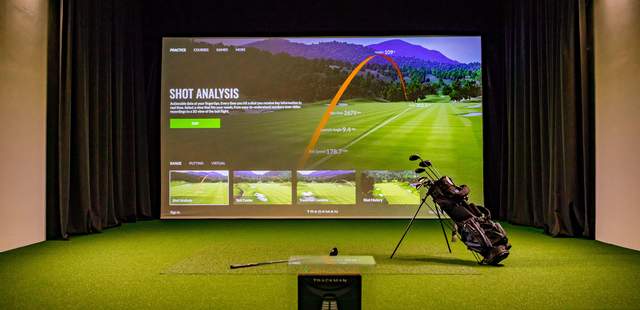 Tagen und Golfen Sommer und Winter