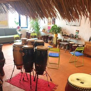 Blick in den Innenraum 1 Trommelschule, TeamDrums, Leipzig, Firmenfeier