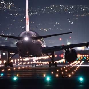 Airport by night