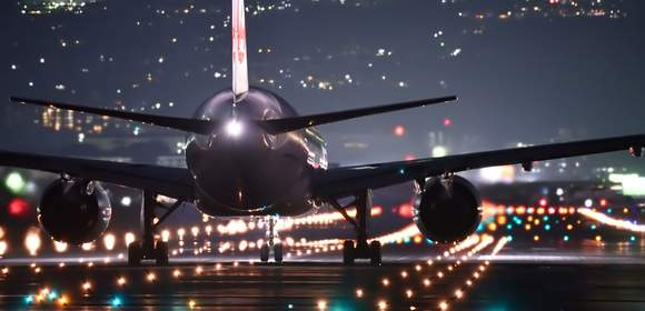 Airport by night