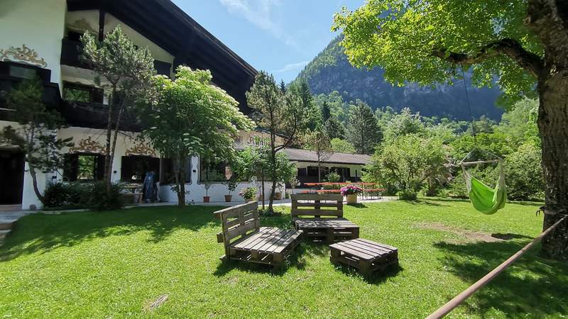 Grillen, BBQ, Salat, Buffet, Pension, Garten, Outdoorfläche