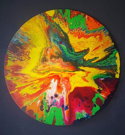 Weihnachtkunstwerk, danach Feiern
