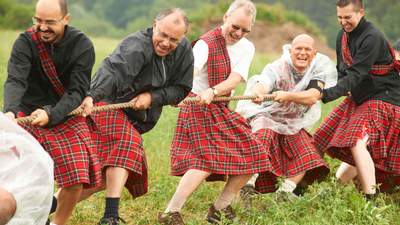 Teambildung im Schottenrock