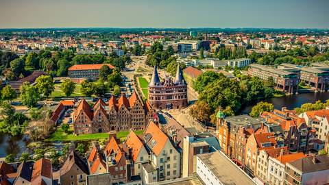 Ansicht auf die Hansestadt Lübeck