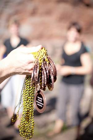 Geocaching Medaillen für die Sieger bei Agathe hat`s verschusselt