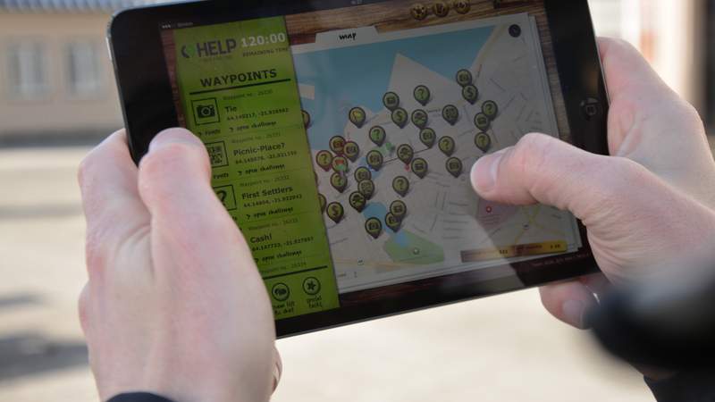 beach quizz mit tablet oder smartphone