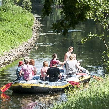 Schlauchboottour, Paddeln, Niers, Naturerlebnis,Niederrhein