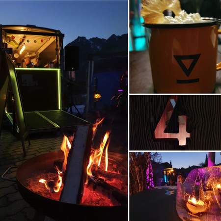 Horsebox-Bar im Winter-Einsatz
