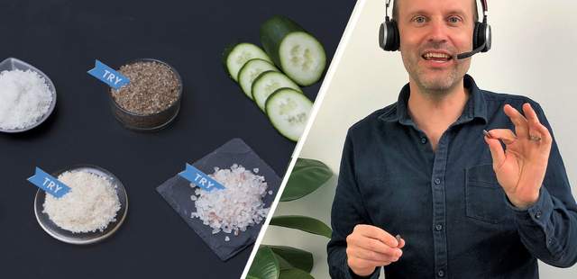 Willkommen beim Salz-Tasting mit TRY FOODS Online Salz-Tasting