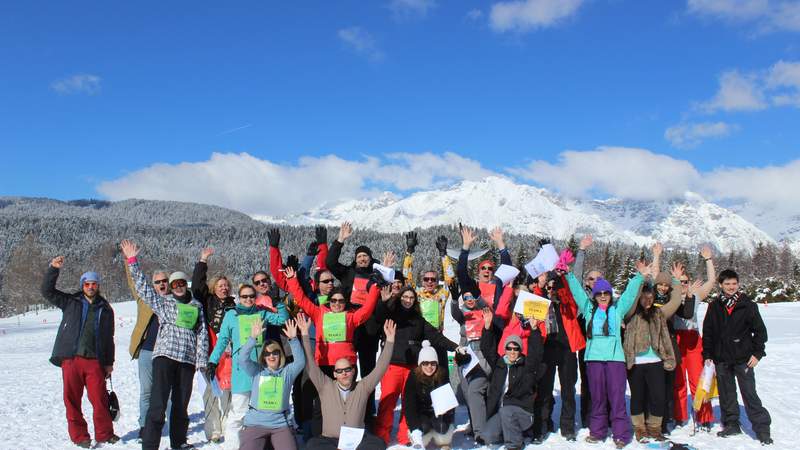 Team-Erlebnis im Schnee