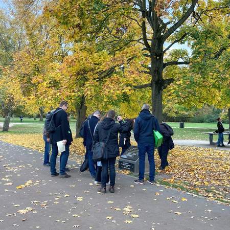 Geocaching+ im Treptower Park Berlin