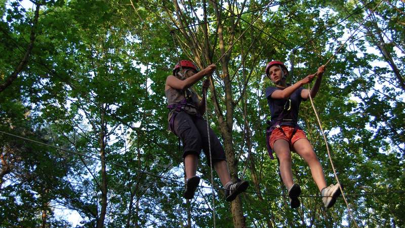 Teambuilding: Klettern im Hochseilgarten